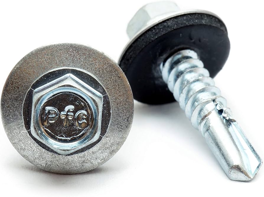 Picture of Brighton Best 638020 #10-16X1-1/4" Indent Hwh,#3 Point Proferred Self Drilling Screw W/Bonded Washer, Zinc Cr+3